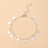 Wholesale Women's Multilayer Tassel Pendant Butterfly Ankle Foot Chain Alloy Simple Style