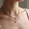 Wholesale Women's Multilayered Gold Necklace With Heartshaped Zircon Pendant Highend Jewelry