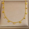 Wholesale Women's Multilayered Heartshaped Titanium Steel Goldplated Necklace In Stacking And Minimalist Style