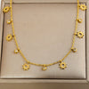 Wholesale Women's Multilayered Heartshaped Titanium Steel Goldplated Necklace In Stacking And Minimalist Style