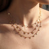 Wholesale Women's Multilayered Heartshaped Titanium Steel Goldplated Necklace In Stacking And Minimalist Style