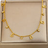Wholesale Women's Multilayered Heartshaped Titanium Steel Goldplated Necklace In Stacking And Minimalist Style