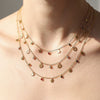 Wholesale Women's Multilayered Heartshaped Titanium Steel Goldplated Necklace In Stacking And Minimalist Style