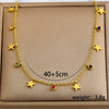 Wholesale Women's Multilayered Heartshaped Titanium Steel Goldplated Necklace In Stacking And Minimalist Style