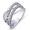Wholesale Women's Multilayered Line Ring Copper Geometric Zirconia Microinlaid Jewelry