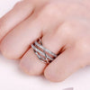 Wholesale Women's Multilayered Line Ring Copper Geometric Zirconia Microinlaid Jewelry