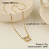 Wholesale Women's Multilayered Pearl Necklace Stainless Steel Geometric Pattern Electroplated Highend Jewelry