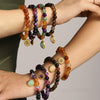 Wholesale Women's Natural Agate And 316L Stainless Steel Fashion Geometric Bracelet With Electroplating