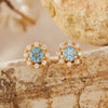 Wholesale Women's Natural Amethyst Citrine Colorful Gemstone Geometric Crystal S925 Sterling Silver Light Luxury Earring Set Jewelry
