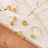 Wholesale Women's Natural Amethyst Citrine Colorful Gemstone Geometric Crystal S925 Sterling Silver Light Luxury Earring Set Jewelry