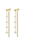 Wholesale Women's Natural Baroque Freshwater Pearl 925 Sterling Silver Geometric Earrings