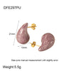 Wholesale Women's Natural Color Retention Waterproof Goldplated Stainless Steel Oildripping Water Dropshaped Earrings