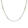 Wholesale Women's Natural Colored Gemstone Morganite And Pearl Clavicle Chain In S925 Sterling Silver With Geometric Pattern