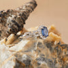 Wholesale Women's Natural Colored Sapphire Ring In S925 Sterling Silver Geometric Style With Gemstones