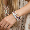 Wholesale Women's Natural Crystal 925 Silver Geometric Beads Bracelet With Dopamine Design And Handcrafted Style