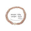 Wholesale Women's Natural Freshwater Pearl Caterpillar Geometric Minimalist Necklace Copper Titanium Steel Handmade Electroplated