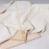 Wholesale Women's Natural Freshwater Pearl Copper Necklace With Geometric Pattern And Electroplating Treatment Minimalist Style