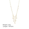 Wholesale Women's Natural Freshwater Pearl Copper Necklace With Geometric Pattern And Electroplating Treatment Minimalist Style