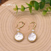 Wholesale Women's Natural Freshwater Pearl Drop Shaped Earrings With Electroplating Treatment