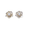 Wholesale Women's Natural Freshwater Pearl Earrings Alloy Inlaid With Artificial And Semiprecious Stones Baking Paint Oblate Shape