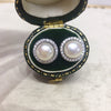 Wholesale Women's Natural Freshwater Pearl Earrings Alloy Inlaid With Artificial Gemstones And Semiprecious Stones Round Shape
