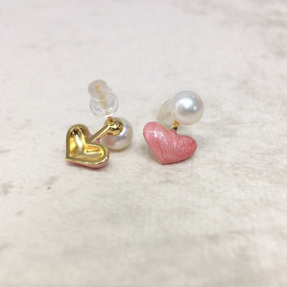 Wholesale Women's Natural Freshwater Pearl Earrings Fashion Flat Round Shape