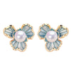 Wholesale Women's Natural Freshwater Pearl Earrings In Flat Round And Bun Round Shapes 18K Goldfilled S925 Sterling Silver