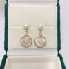 Wholesale Women's Natural Freshwater Pearl Earrings In Oblate Shape S925 Sterling Silver Color Retaining