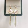 Wholesale Women's Natural Freshwater Pearl Earrings In S925 Sterling Silver With Round Shape
