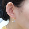 Wholesale Women's Natural Freshwater Pearl Earrings In Sweet Classic Butterfly Wings Style