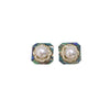 Wholesale Women's Natural Freshwater Pearl Earrings S925 Sterling Silver Needles Oblate Shape