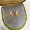 Wholesale Women's Natural Freshwater Pearl Earrings With S925 Sterling Silver Needle And Oblate Shape