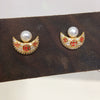 Wholesale Women's Natural Freshwater Pearl Earrings With S925 Sterling Silver Needle And Oblate Shape