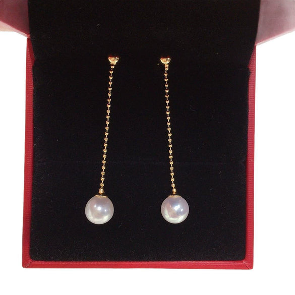 Wholesale Women's Natural Freshwater Pearl Earrings With S925 Sterling Silver Oblate Shape