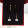 Wholesale Women's Natural Freshwater Pearl Earrings With S925 Sterling Silver Oblate Shape