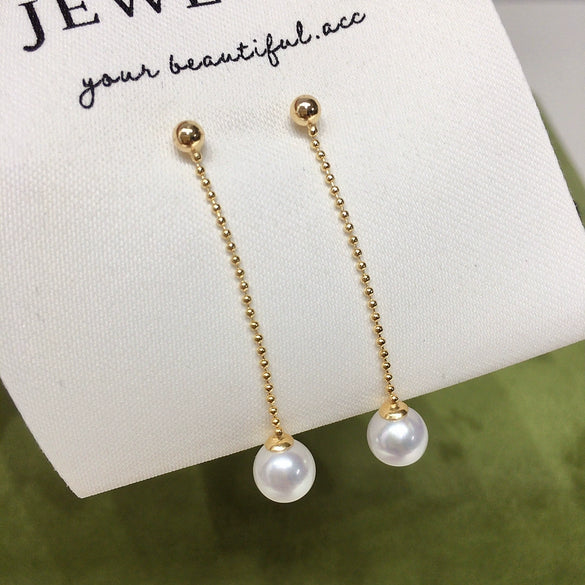 Wholesale Women's Natural Freshwater Pearl Earrings With S925 Sterling Silver Oblate Shape