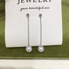 Wholesale Women's Natural Freshwater Pearl Earrings With S925 Sterling Silver Oblate Shape