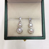 Wholesale Women's Natural Freshwater Pearl Exquisite Multibead Gourd And Oblate Shape Earrings