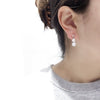Wholesale Women's Natural Freshwater Pearl Exquisite Multibead Gourd And Oblate Shape Earrings