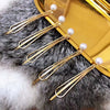 Wholesale Women's Natural Freshwater Pearl Hairpin Alloy Set With Pearls Geometric Style