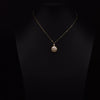 Wholesale Women's Natural Freshwater Pearl Necklace With Baroque Pearl Pendant And Snake Bone Chain Retro Geometric Style Heart Pattern Electroplated