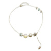 Wholesale Women's Natural Freshwater Pearl Necklace With Crystal Asymmetrical Pendant Geometric Retro Electroplated Jewelry
