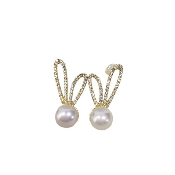 Wholesale Women's Natural Freshwater Pearl Oblate Earrings S925 Sterling Silver 18K Goldfilled