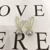Wholesale Women's Natural Freshwater Pearl Oblate Earrings S925 Sterling Silver 18K Goldfilled