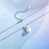 Wholesale Women's Natural Freshwater Pearl Pendant Necklace S925 Sterling Silver Fourleaf Clover Geometric Simple Electroplated
