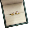 Wholesale Women's Natural Freshwater Pearl Ring Copper With 18K Real Gold Electroplating Flat Round And Rose Buns Round Shape