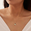 Wholesale Women's Natural Freshwater Pearl Shell Pendant S925 Sterling Silver Clavicle Chain Necklace With Geometric Design And Electroplating