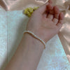 Wholesale Women's Natural Freshwater Pearl Stretch Bracelet With Elastic Cord Nearly Round Shape Simple Style