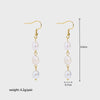 Wholesale Women's Natural Freshwater Pearl Tassel Earrings With Geometric Pattern Pvd Furnace Vacuum Real Gold Plated Stainless Steel Ear Needles Highend Minimalist Accessories