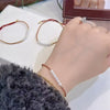 Wholesale Women's Natural Freshwater Pearl Woven Bracelet With 18K Gold In Perfect Circle Shape For Good Luck